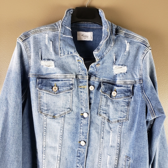 Kancan distressed denim jean jacket 3XL - Picture 8 of 13